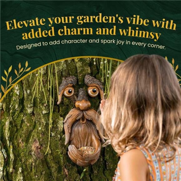 Tree Face, Tree Faces Outdoor, Tree Art, Tree Decorations Outdoor, Tree Faces - Picture 6 of 7